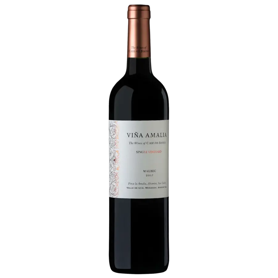 Garrafa do vinho Viña Amalia & Carlos Basso Malbec