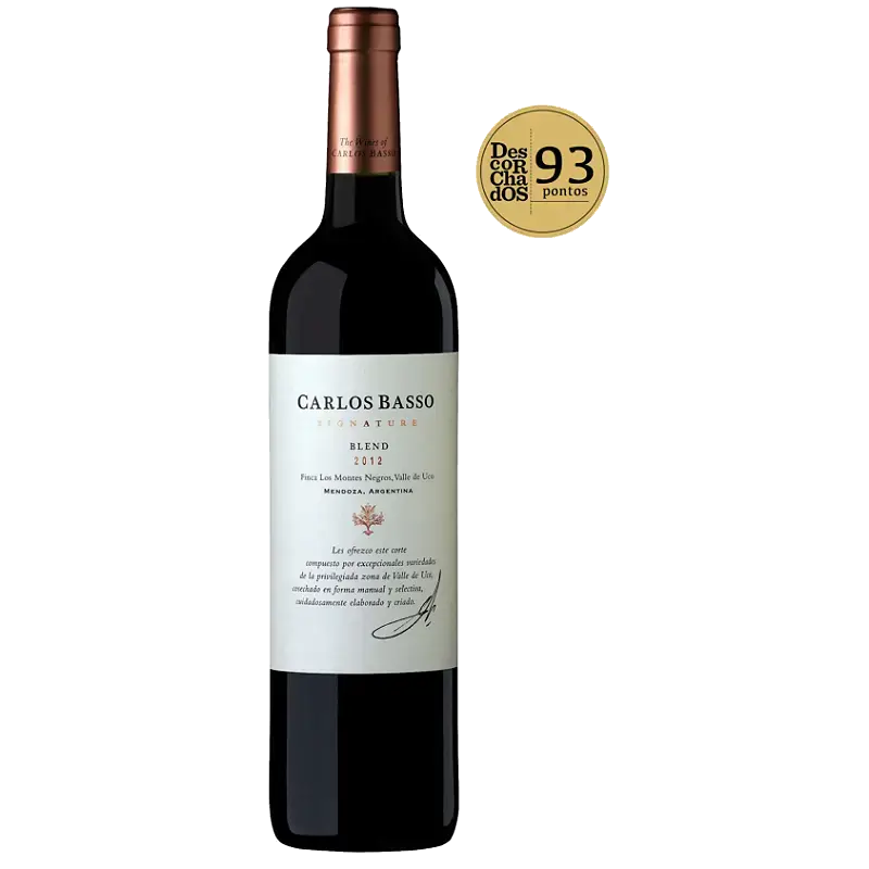 Garrafa do vinho Viña Amalia & Carlos Basso Signature Blend